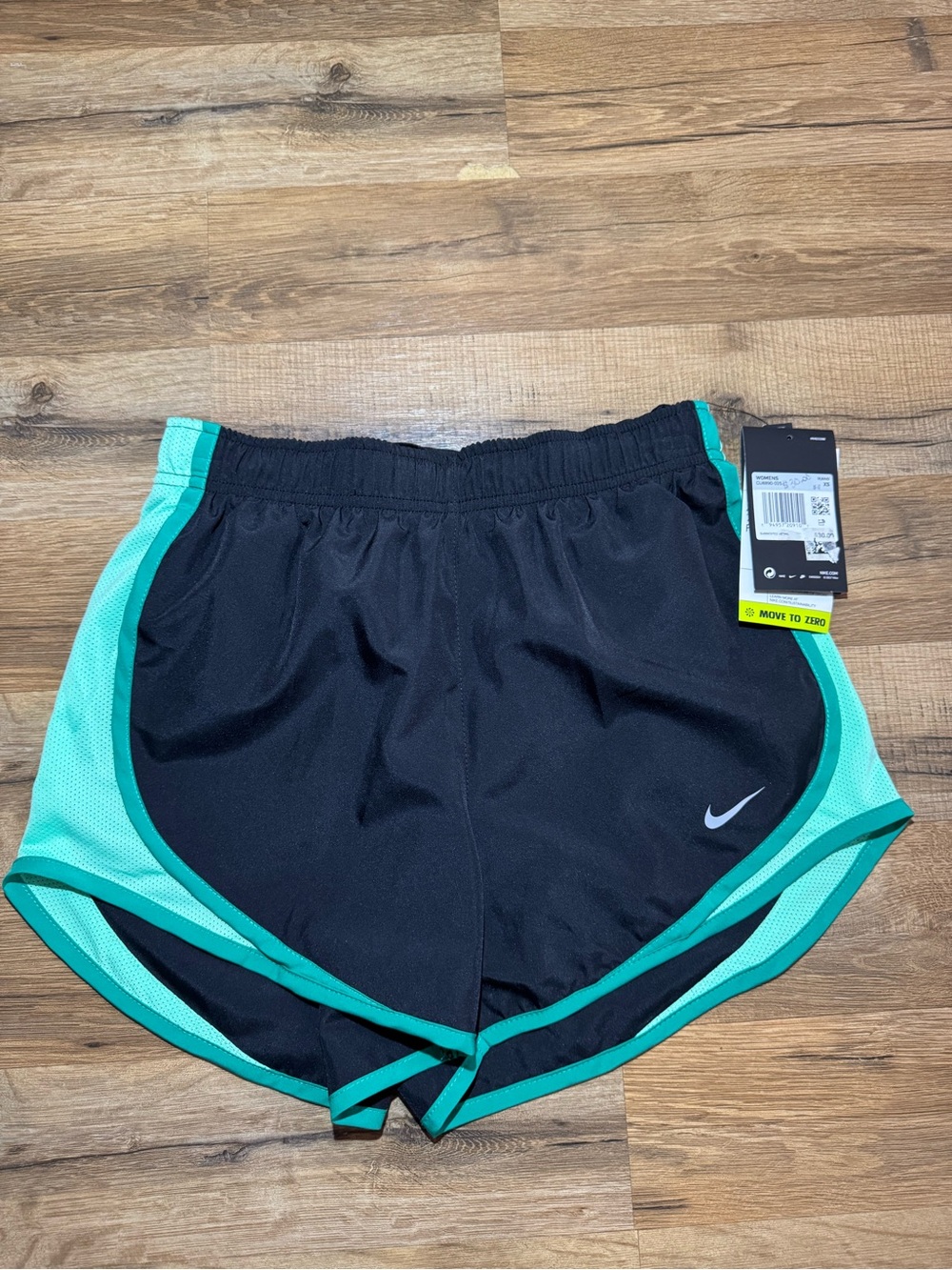 Nike Black and Teal Athletic Running Shorts